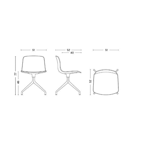 About a Chair AAC 10 Swivel Chair White Base